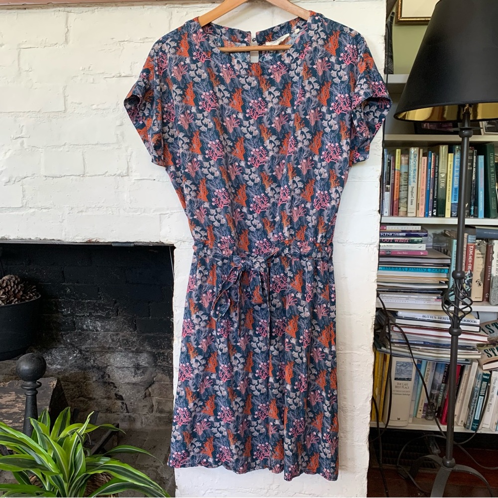 Marie Sixtine Coral Reef Print Summer Dress Small
